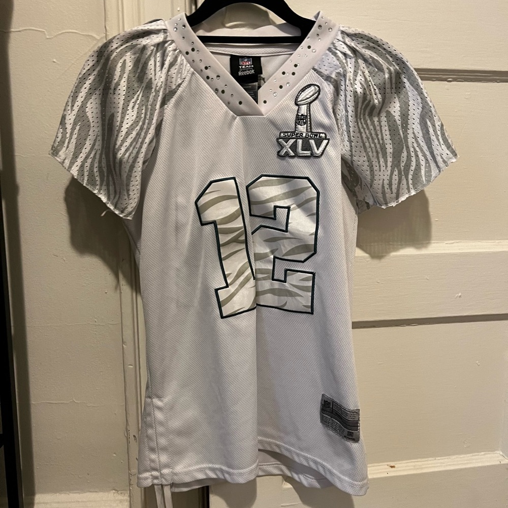 Aaron Rodger’s Packers White and Gray Super Bowl XLV Jersey
